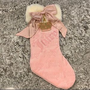 Juicy Couture Pink Velvet Stocking